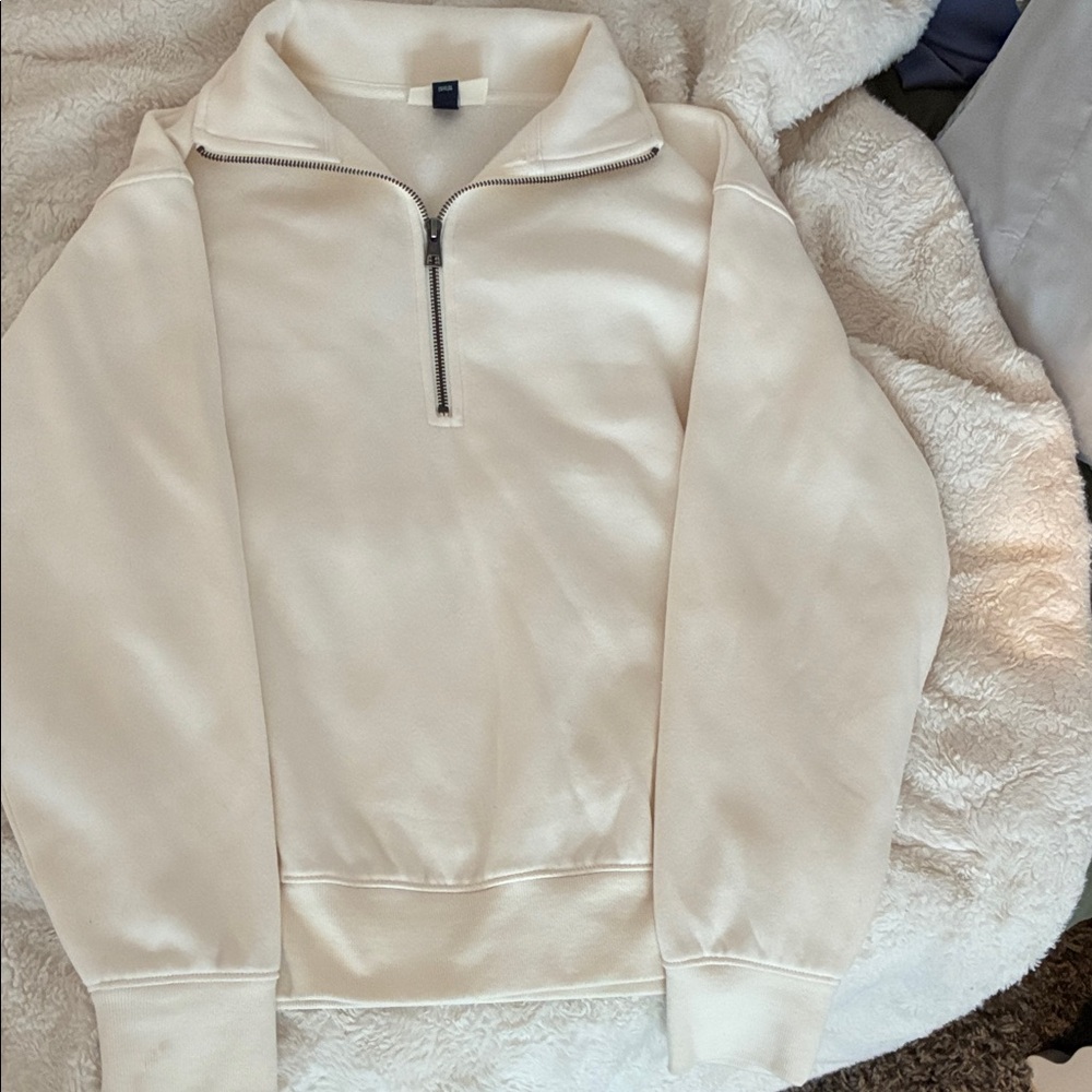 Universal Thread Men's Cream Zip-Up Sweater